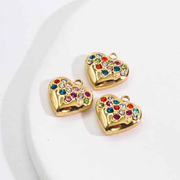 1 Piece Luxurious  Classic Heart Stainless Steel  Women's Pendants