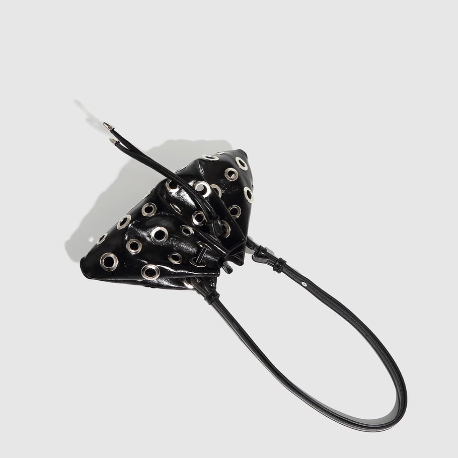 Bolso de hombro de PU con remaches clásicos de serie lujosa para mujer, 1 pieza Imagen4