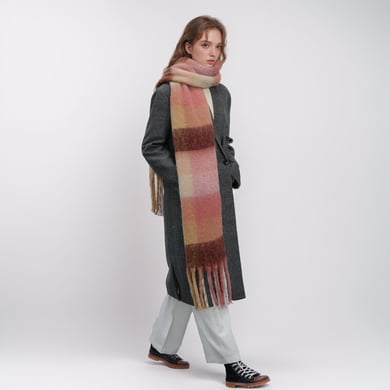1 Stück Retro Plaid Polyester Damen Winterschals h5 Bild2