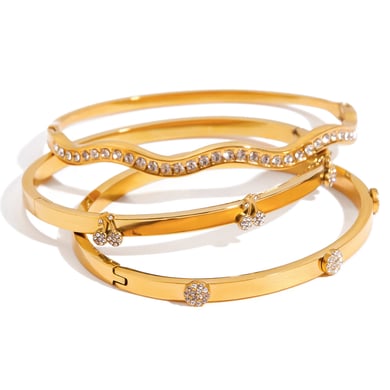 1 stuk delicate kersen roestvrijstalen goudkleurige damesarmbanden h5 Afbeelding6