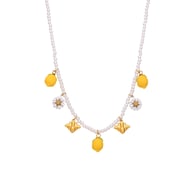 TXP288-3 lemon pearl beaded necklace 40+5cm Picture3