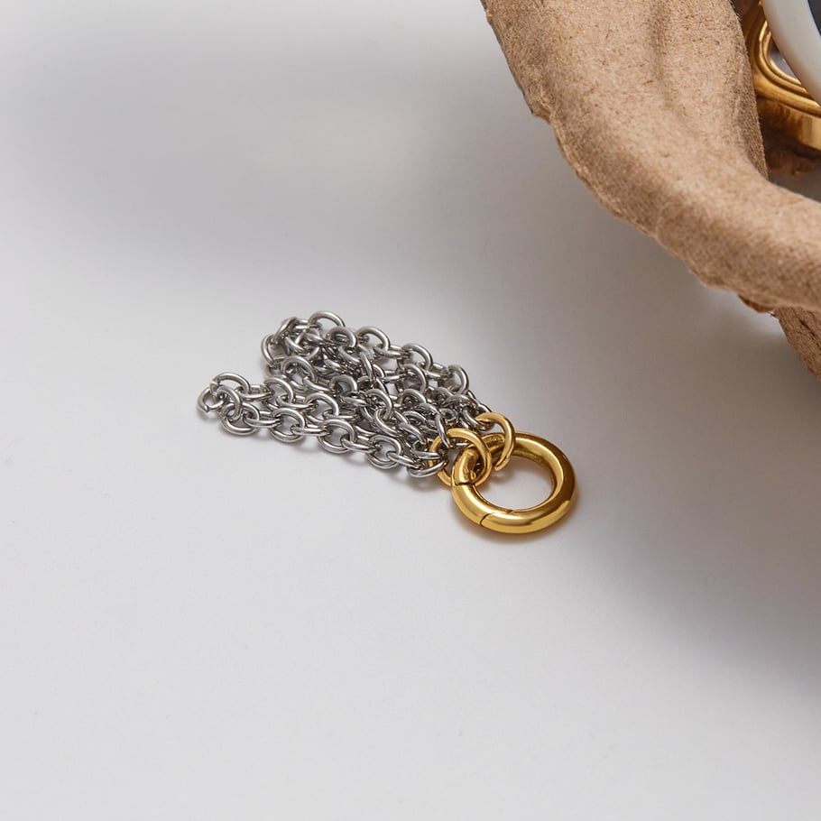 1 Piece Modern Texture Stainless Steel Gold Color Minimalist Rings Picture7
