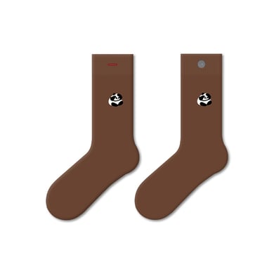 1 Paar einfache Wadensocken aus Baumwolle mit Cartoon-Stickerei h5 Bild3