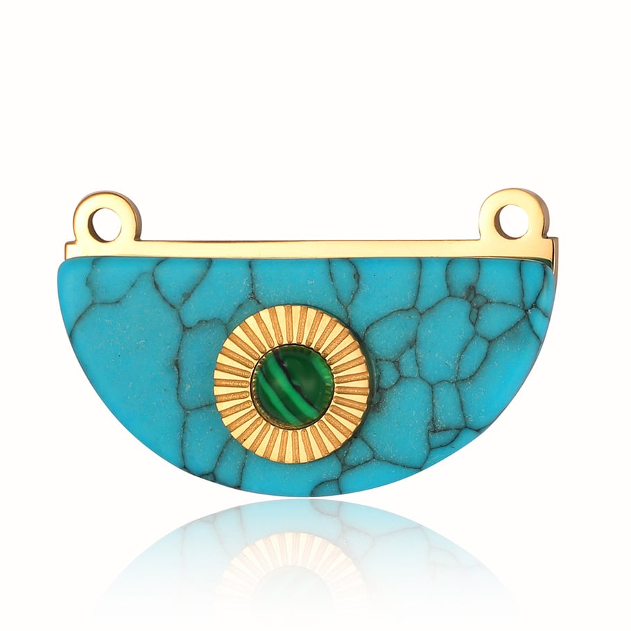1 Piece Retro Annular Natural Stones Women's Pendants 