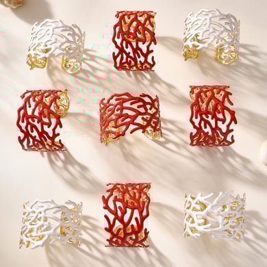 1 Piece Classic Coral Stainless Steel Gold Color Women's Bangles h5 Picture6