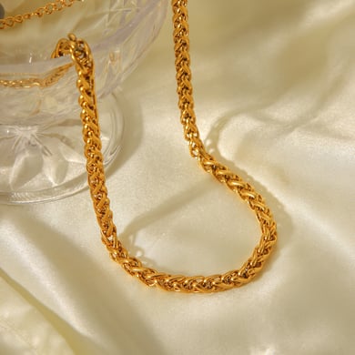 1 Piece Daily Chain Stainless Steel  Gold Color  Women's Chain Necklaces h5 Picture4