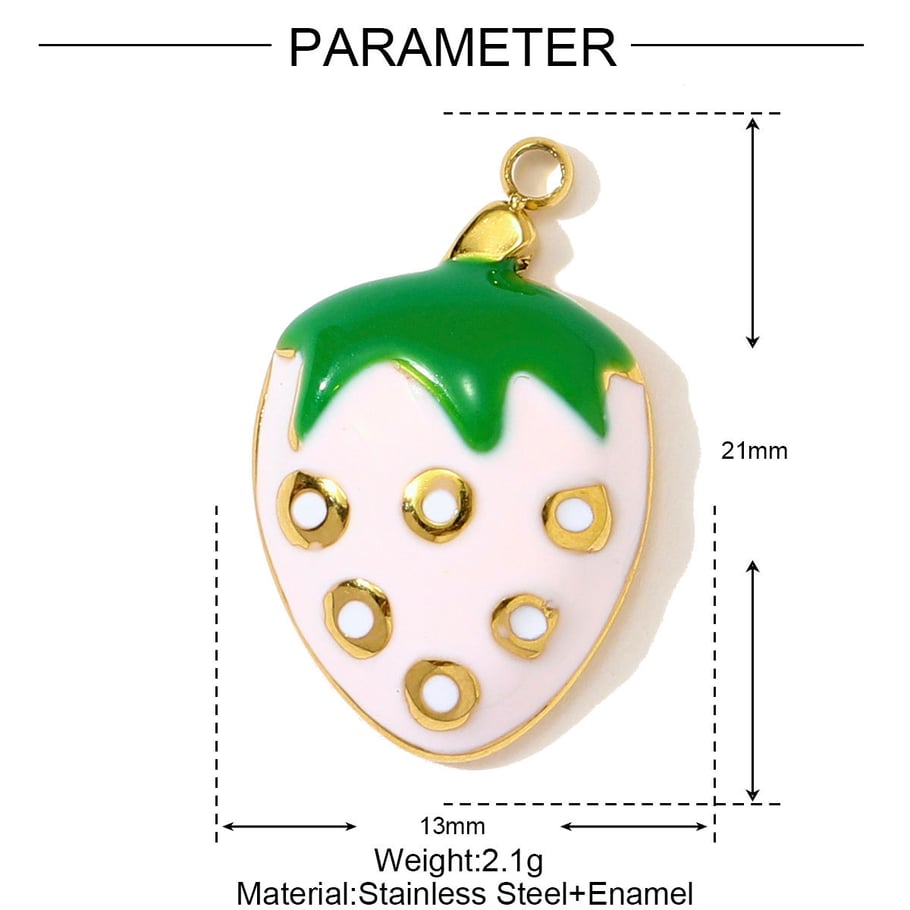 1 colgante de acero inoxidable con diseño de comida romántica para mujer Imagen2