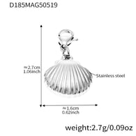 D183-Steel Shell Pendant 2pcs Picture4