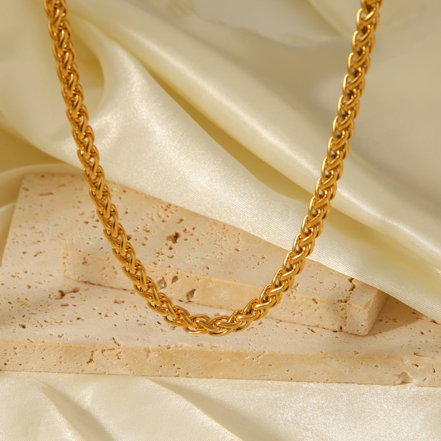 1 Piece Daily Chain Stainless Steel  Gold Color  Women's Chain Necklaces Picture5