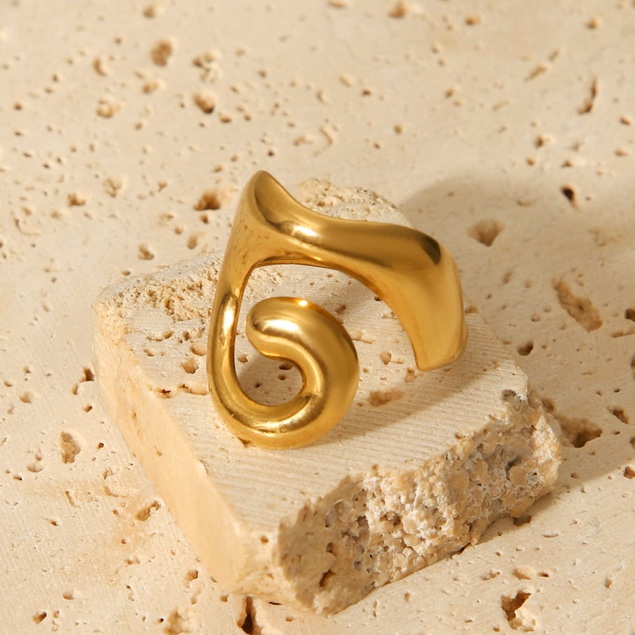 1 Piece Simple  Daily Irregular Shape Stainless Steel  Statement Rings Picture5