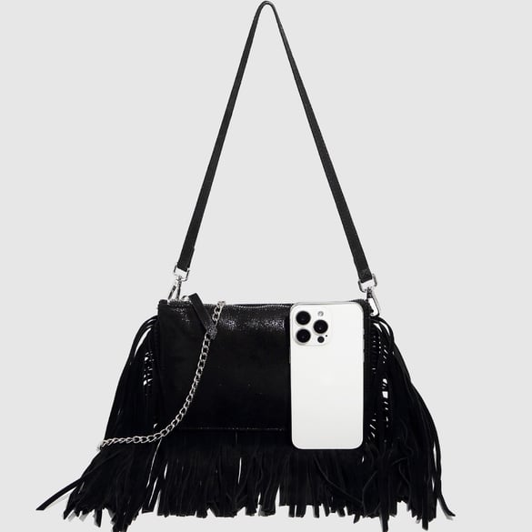 1 Piece Simple Series Casual Tassel PU Women's Shoulder Bags 2