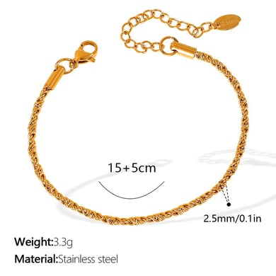 1 Stück Halskette aus goldfarbenem Edelstahl h5 Bild2