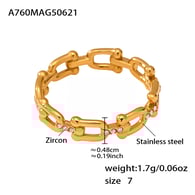 A760-Gold Geometric Ring/No.7 Picture9