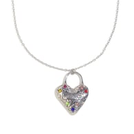Colored zirconium love mama pendant necklace-steel Picture2