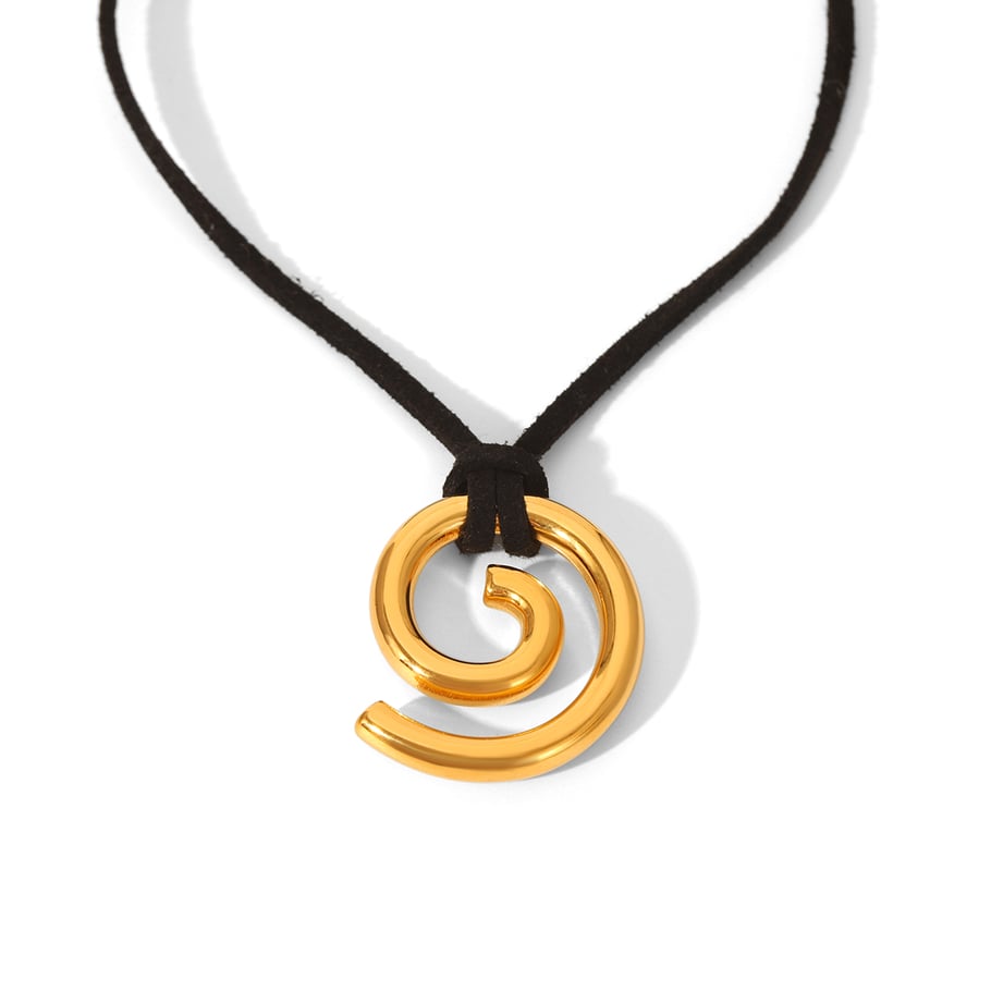Collier pendentif simple en acier inoxydable pour femme, 1 pièce, motif lignes quotidiennes