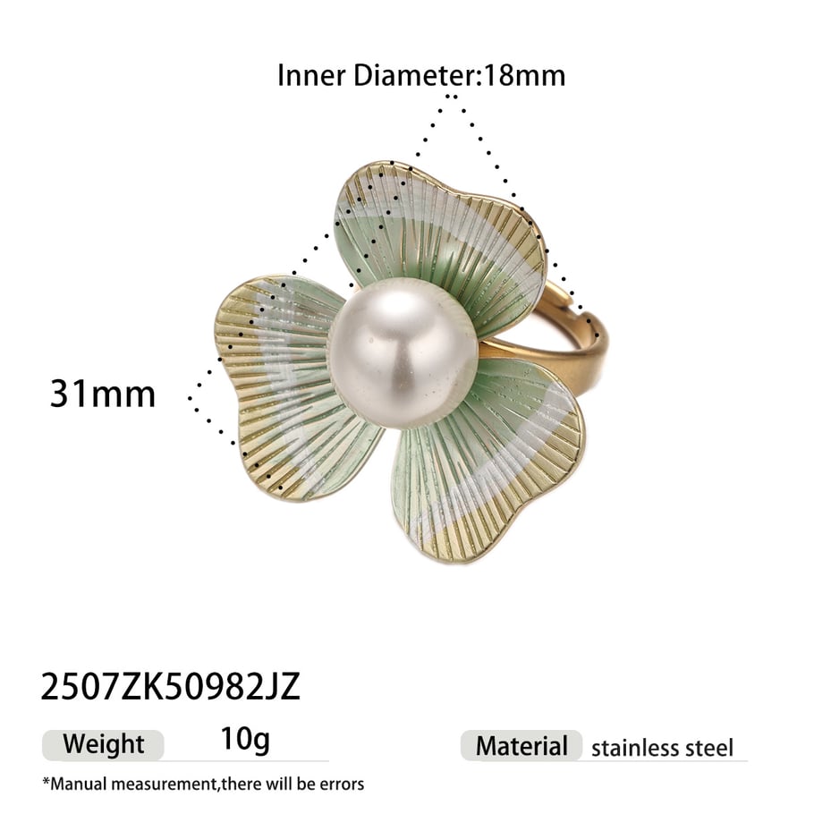 1 Piece Retro Flower Stainless Steel Hair Clip 