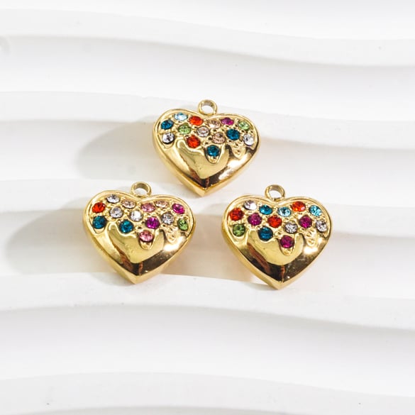 1 Piece Luxurious  Classic Heart Stainless Steel  Women's Pendants 2