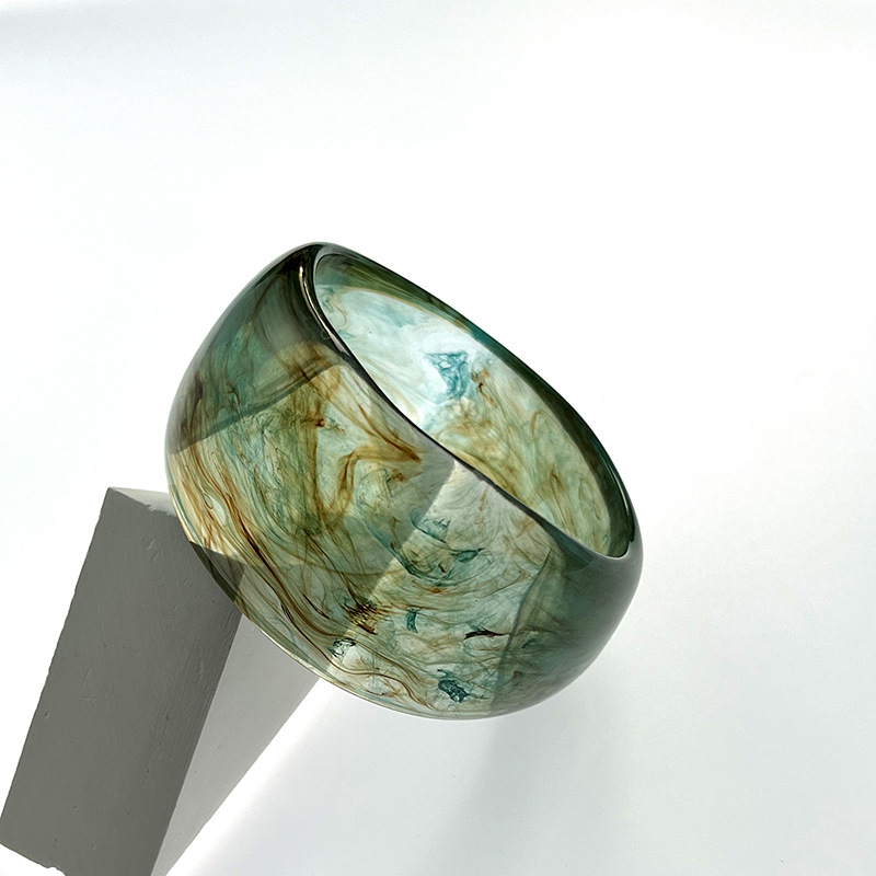 1 Piece Simple Series Elegant Gradient Color Acrylic Women's Bangles Picture3