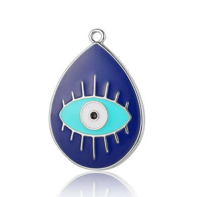1 pieza de colgante clásico de ojo de diablo de acero inoxidable para mujer h5 