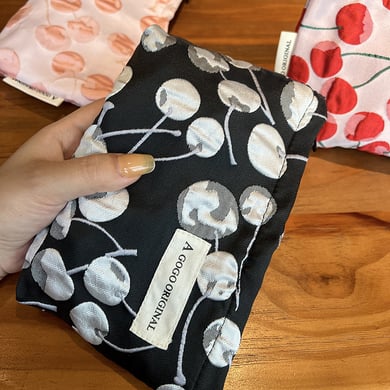1 Parça Simple Series Sevimli Kiraz Polyester Kadın Makyaj Çantası h5 Resim5
