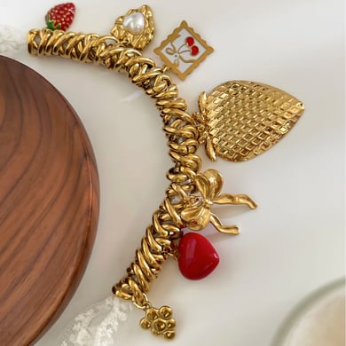 1 Piece Heart Stainless Steel Gold Color Pendant Necklace h5 Picture5