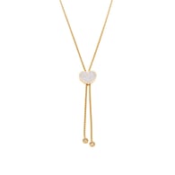 P1291-Collana con zirconi dorati Love 72cm 