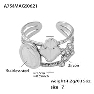A758-Steel Love Ring/No.7 Picture7