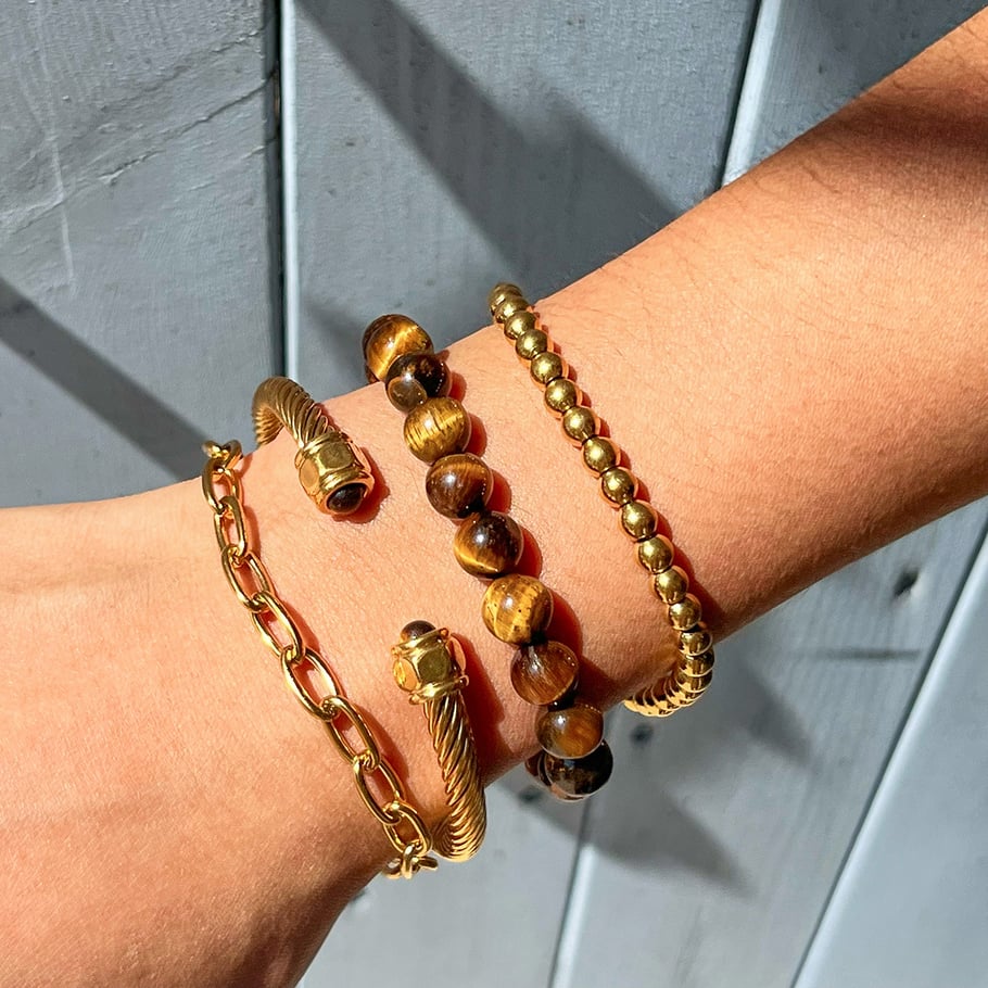 1 bracelet de perles colorées en pierres naturelles pour femme Image2