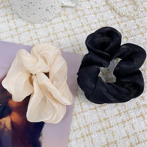 1 Piece Daily Solid Color Synthetic Fiber Women's Scrunchies 2