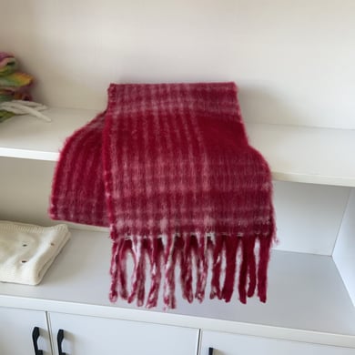 1 Piece Simple Plaid Polyester Women's Winter Scarves h5 