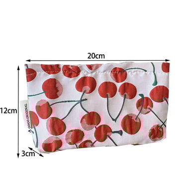 1 Parça Simple Series Sevimli Kiraz Polyester Kadın Makyaj Çantası h5 Resim2