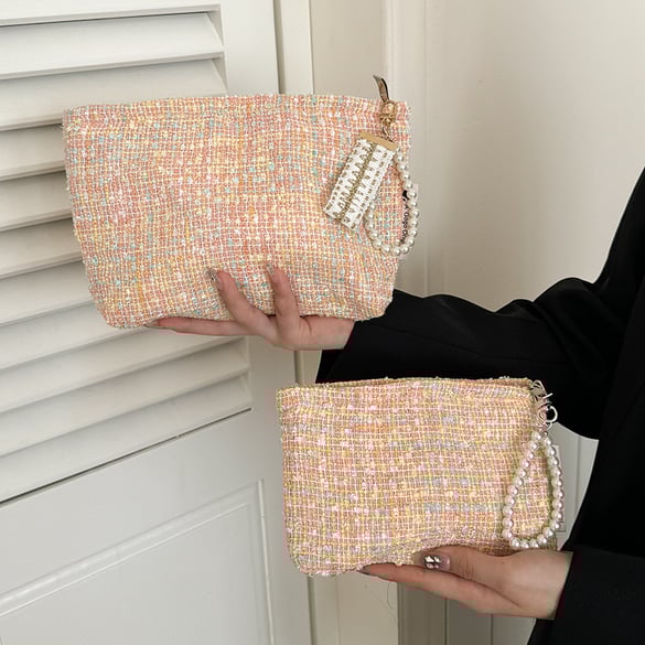 1 Piece Simple Series Classic Mixed Color Polyester Women's Makeup Bags