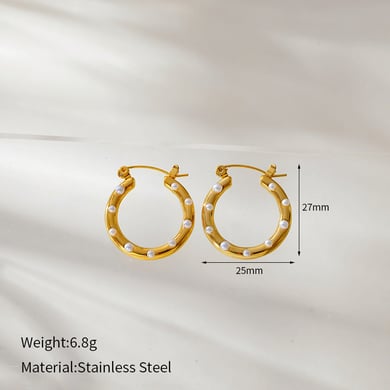 1 Paar romantische, lässige Ohrstecker aus Edelstahl in unregelmäßiger Form für Damen h5 