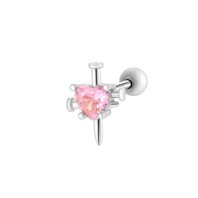 1 Piece Sweet Bear Copper Gold Color Zircon Women's Piercing Earrings h5 