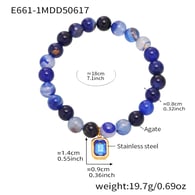 E661- Dark blue bracelet 18cm 