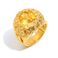 Flower Zircon Ring-Gold/Number 7 Picture2