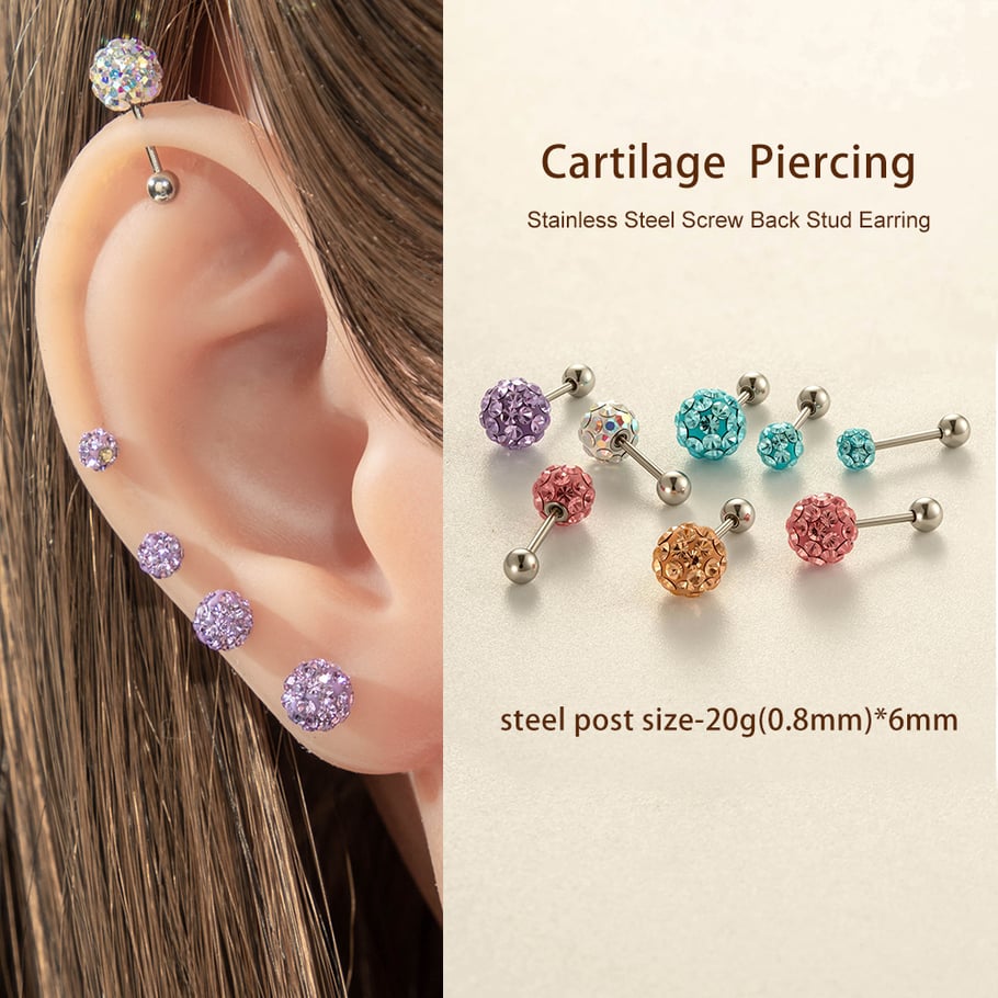 1 Adet Küresel Piercing Küpe Resim4