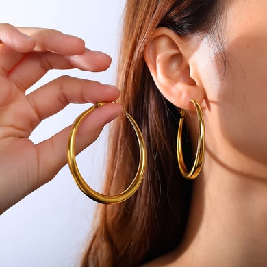 1 Pair Basic Hoop Earrings h5 Picture4
