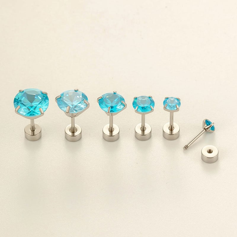 1 Piece Stainless Steel Zircon Piercing Earring h5Picture3