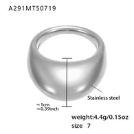 A291-Anello in acciaio/Numero 7 Immagine16