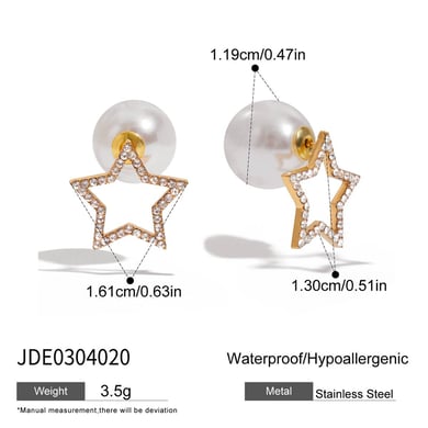 1 Pair Delicate Circle Stainless Steel Gold Color Women's Stud Earrings h5 Picture2