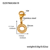D297-Gold O-shaped 5A zircon pendant Picture5