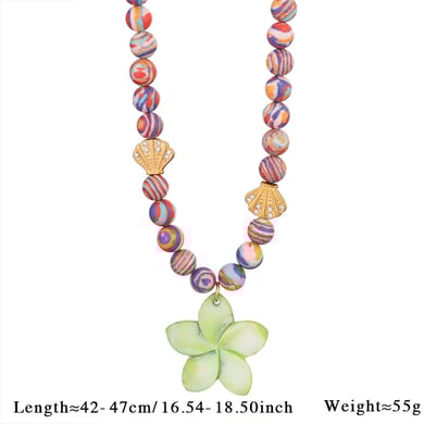 1 Piece Romantic Series Flower Natural Stones Women's Beaded Necklaces h5 Picture2