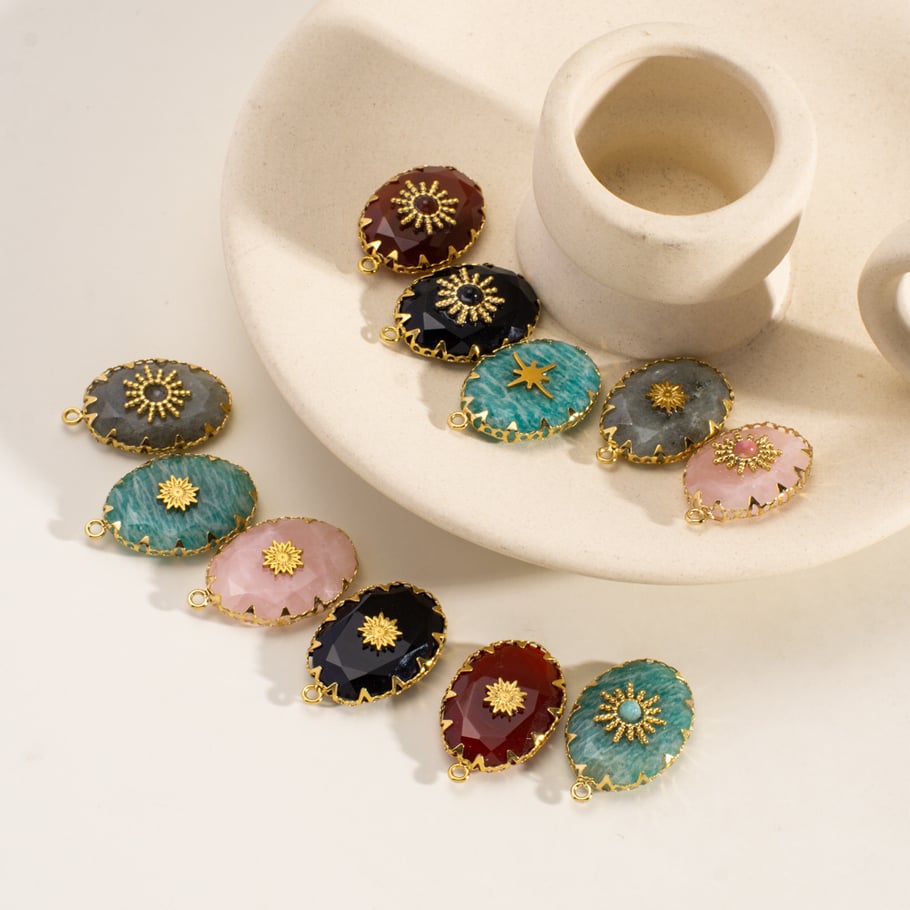 1 Piece Romantic  Elegant Irregular Shape Sun Natural Stones Women's Pendants Picture4