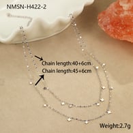 Collana doppia in acciaio NMSN-H422-2 Immagine2