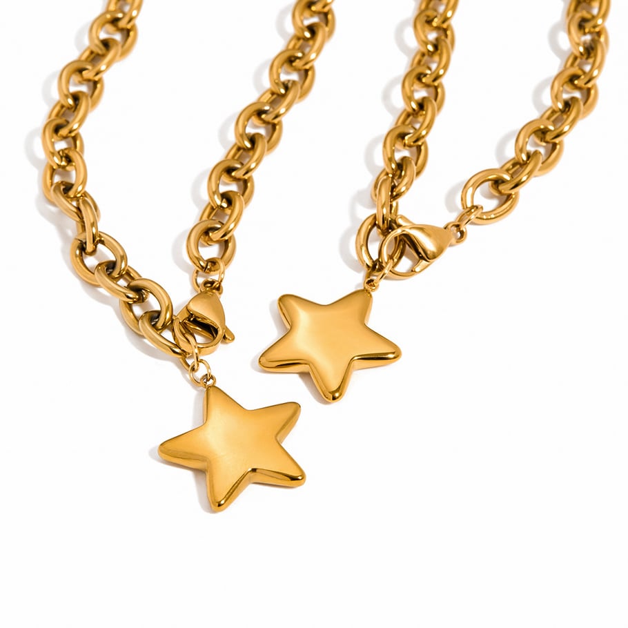 Star Stainless Steel Gold Color Pendant Necklaces Picture10