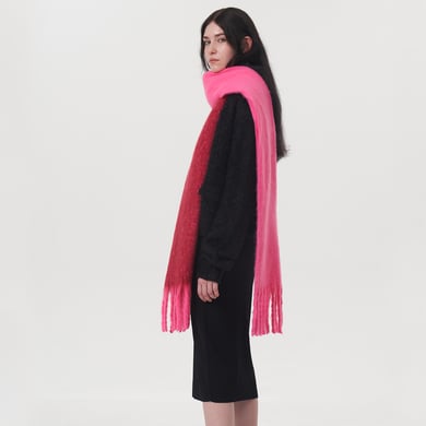 1 Stück einfache Winterschals aus Polyester in gemischten Farben für Damen h5 Bild3