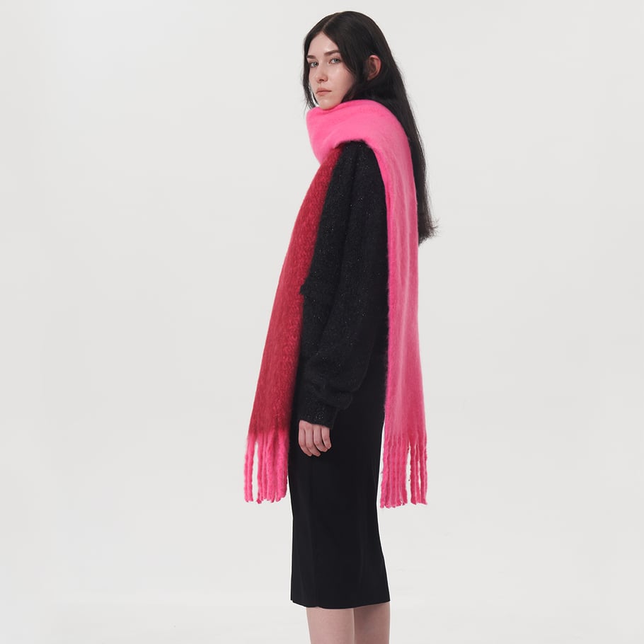 1 Stück einfache Winterschals aus Polyester in gemischten Farben für Damen Bild3