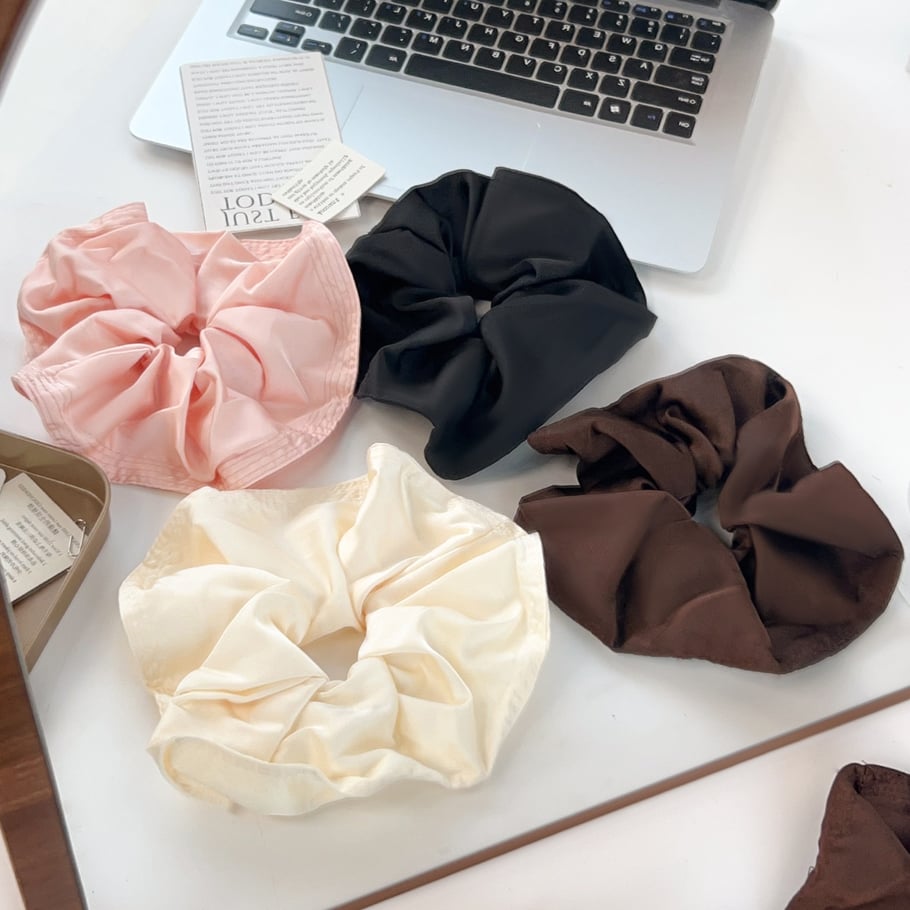 1 Piece Sweet Solid Color Synthetic Fiber Women's Scrunchies Picture2
