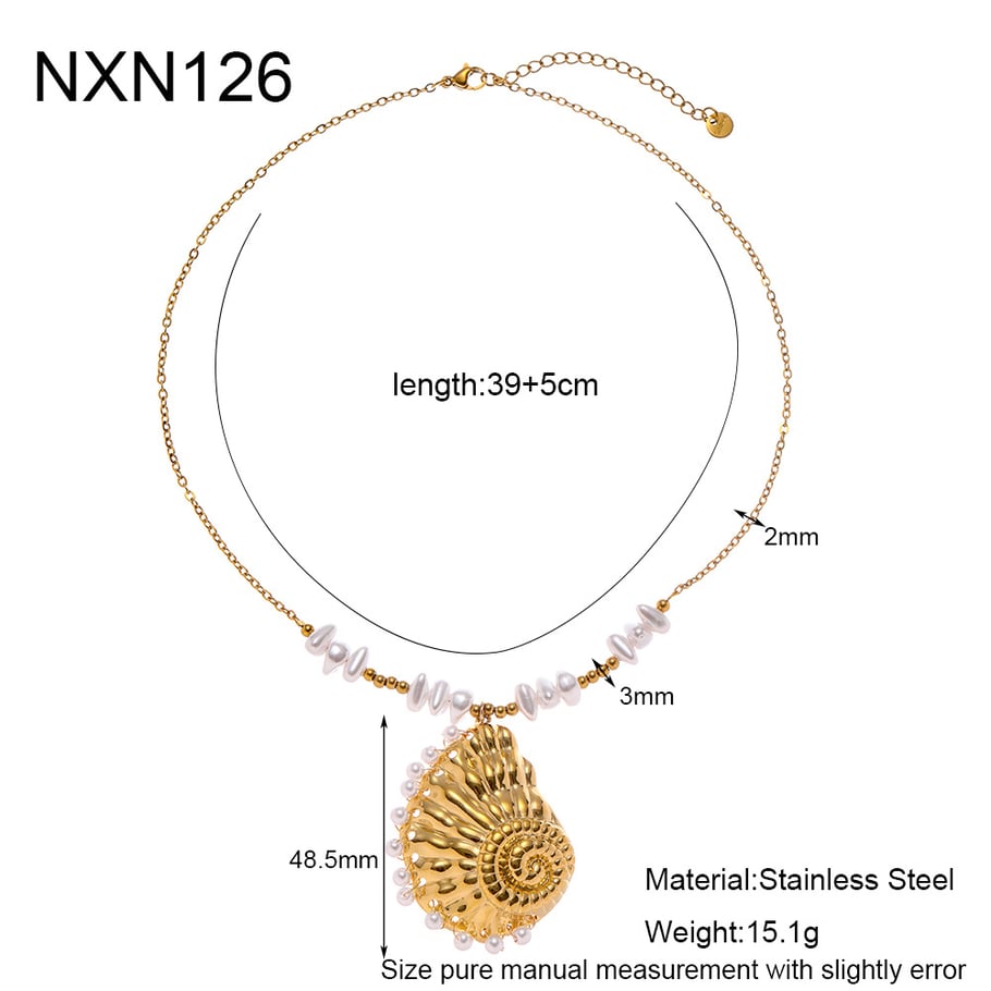 1 Piece Romantic Series Vacation  Stainless Steel Women's Pendant Necklaces 